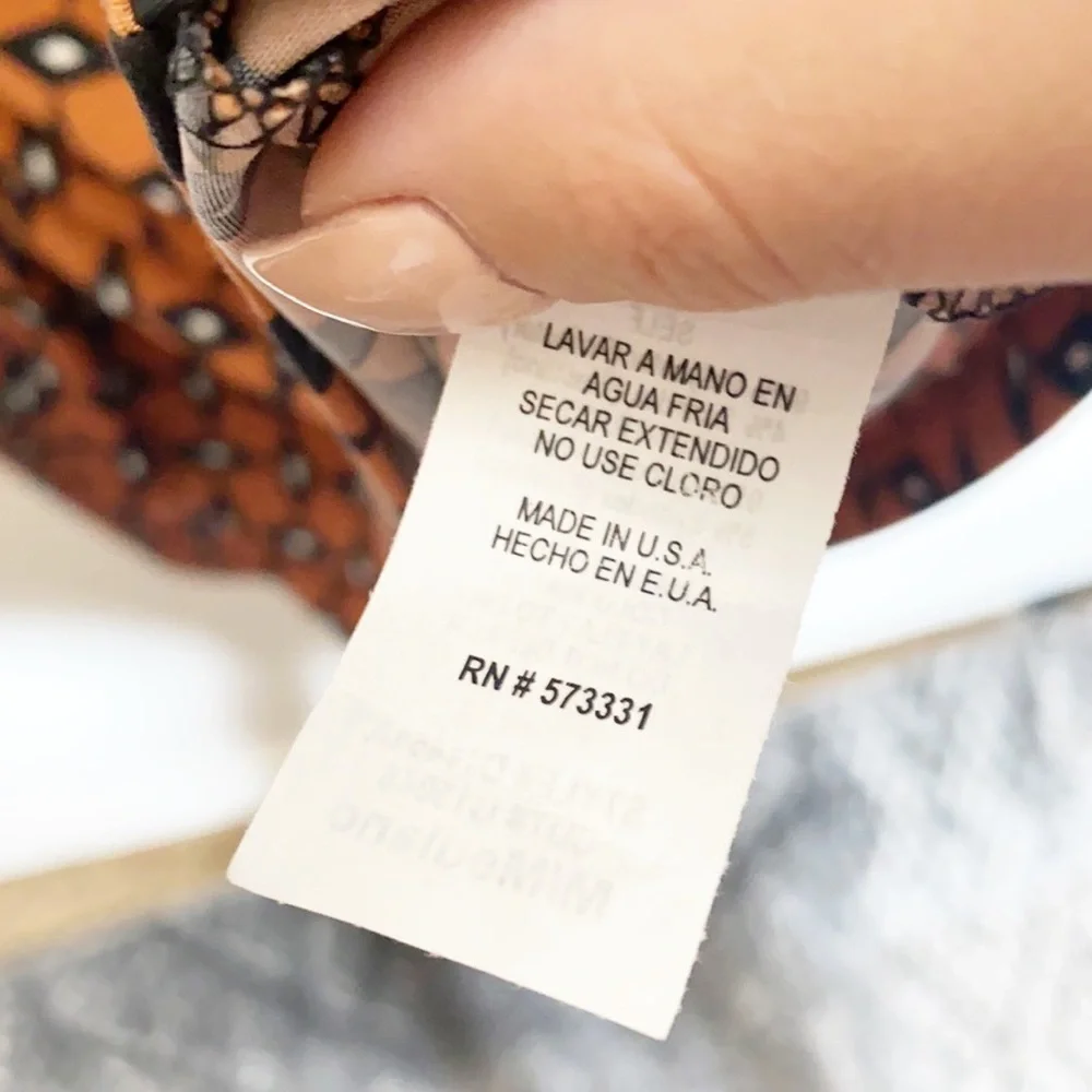 Gilli Faux Wrap Tie Waist Orange Midi Dress - Picture 8 of 10